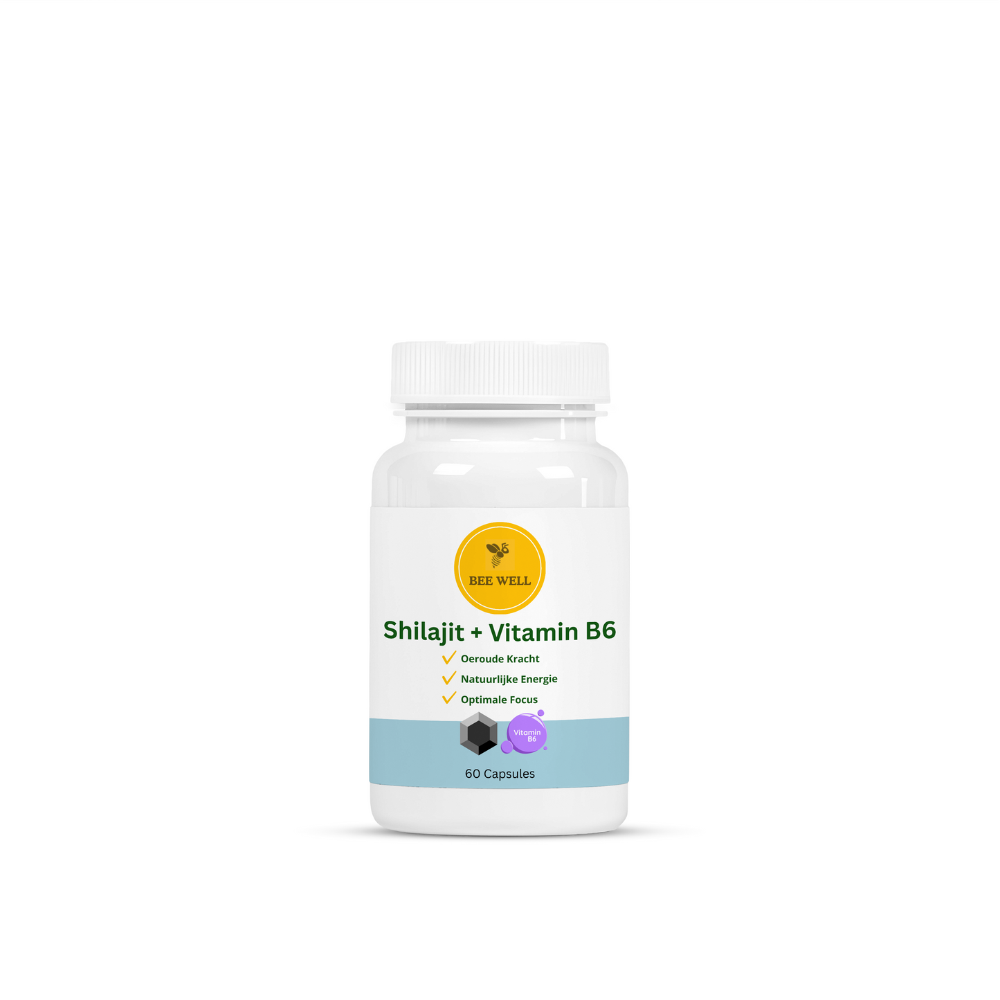 Bee Well Shilajit + Vitamin B6 - 60 Capsules